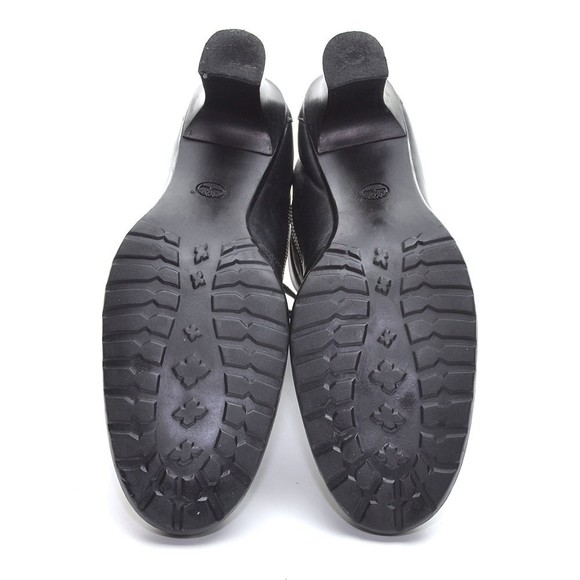 Timberland Black Leather Lace Up Heeled Booties 10 M - Picture 6 of 7